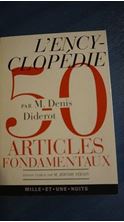 Picture of L'Encyclopédie - 50 articles fondamentaux