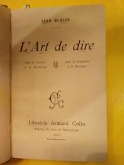 L'Art de dire