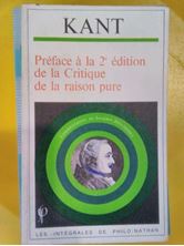 Εικόνα της Préface à la 2ème édition de la critique de la raison pure