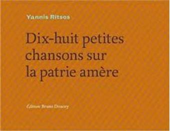 Picture of Dix-huit petites chansons de la patrie amère 