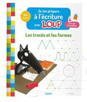 Je me prépare à l'écriture avec Loup - Les tracés et les formes. Avec des autocollants