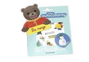 Image sur Mes autocollants Petit Ours Brun - La neige