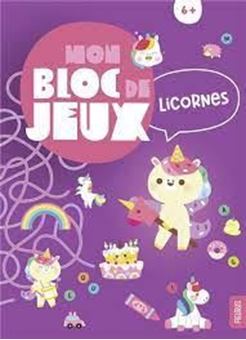 Mon bloc jeux licornes