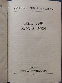 Image sur All the King's Men (first english edition)